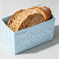 Caja de Embalaje Personalizada Estilo Ins para Llevar, Caja para Pasteles, Donuts, Galletas y Postres de Grado Alimenticio con Asa