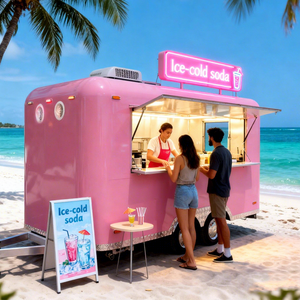 Remorque alimentaire entièrement équipée, camion de restauration pour boissons fraîches, camion de restauration pour <span class=keywords><strong>kebab</strong></span>, remorques de restauration BBQ certifiées DOT USA avec véranda et toilettes intégrées - Product Image 1