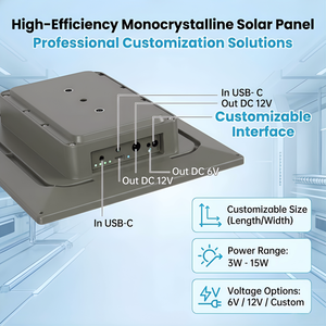Panneau solaire personnalisé avec batterie au lithium pour éclairage public 6W 12V IP66 étanche monocristallin pour éclairage extérieur de jardin Modèle S2313 - Product Image 5