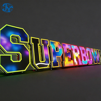 Enseigne LED 3D personnalisée avec lettres peintes, éclairage frontal, mini en acrylique, étanche IP65, pour entreprises, animaleries, salons de thé