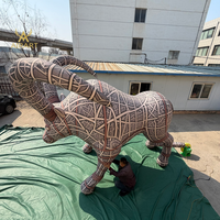 Mascotte gonflable géante et durable d'antilope, yak ou taureau pour la décoration de scène de concert, ballon animal ancien gonflable