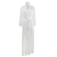 Nouvelles Robes de Mariée en Soie Satinée avec Dentelle, Vente en Gros, Robes de Nuit de Luxe à Décolleté Profond pour Femme