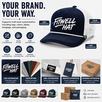 Casquette Trucker en Maille Coréenne Personnalisée OEM ODM avec Visière Courbe et Broderie de Logo Frontal