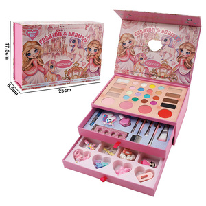 Juego de Maquillaje y Accesorios para el Cabello para Niñas, Juego de Imitación de Belleza y Moda, Juguetes de Princesa DIY, Cosméticos 3 en 1 con Espejo, Set de Maquillaje para Niñas - Product Image 2