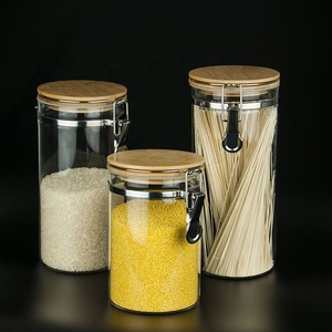 Kitchen large High borosilicate glass food Sealed storage jars with lid
