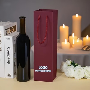 Bolsas de Vino de Papel Kraft con Cordón, Personalizadas con Logotipo, Gruesas, <span class=keywords><strong>para</strong></span> Regalos Navideños, Recuerdos de Fiesta, en Oferta - Product Image 4