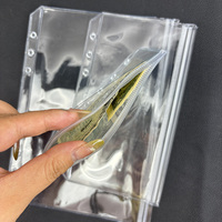 Pochettes durables en PVC transparent A5 A6 A7 Enveloppes pour espèces sans fermeture à glissière Produits de classement pour portefeuille Double poches Budget Enveloppe scellée