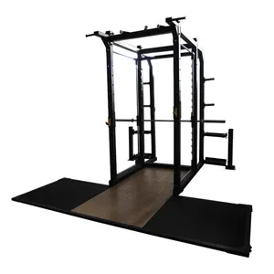 Professionele Multifunctionele Gym Apparatuur Groothandel Gym Smith Machine Power Kooi Squat Rack Met Gewichtheffen Platform