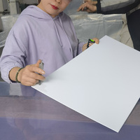 Feuille diffuseur de lumière LED d'usine OEM, feuille en plastique brillant en PVC blanc