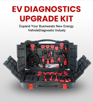 Outil de diagnostic MaxiSys Ultra EV, comprend tous les adaptateurs, station d'accueil, et étui de transport pour une utilisation professionnelle en atelier.