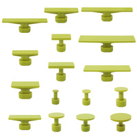 16 pièces de languettes de débosselage sans peinture pour carrosserie, compatibles avec marteau à glissière en T, outils de réparation de bosses pour surfaces métalliques d'automobiles