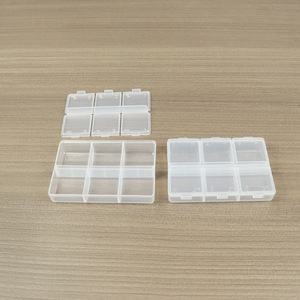 Transparent 6 Compartment Nail Art Storage Box With Lid For Tools And Accessories Desktop Organizer Yiwu Origin - Product Image 1