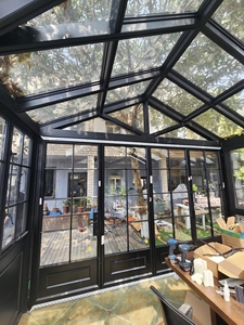 Puertas Francesas Plegables de Aluminio con Aislamiento Térmico, Doble Vidrio Templado, Diseño Minimalista para Exteriores, Garantía de 5 Años - Product Image 2