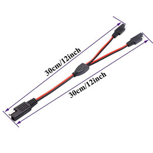Kabel Ekstensi Daya SAE 18AWG 16AWG 1 ke <span class=keywords><strong>2</strong></span> Y Splitter Kabel Konektor SAE Kabel Adaptor Daya DC Otomotif Tahan Lama - Product Image 4