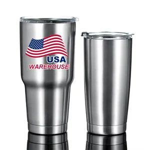 USA Warehouse Stocked 30oz Stainless Steel Tumbler Cups in Bulk and 20oz Stainless Steel Tumbler with Lids & Straws