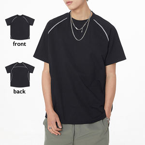 खेल 220gsm पुरुषों के त्वरित सूखे बुना हुआ 100% पॉलिएस्टर सादे खाली कस्टम लोगो ठंडा महसूस लाइन स्प्लिंग स्ट्रीट शैली जिम - Product Image 1