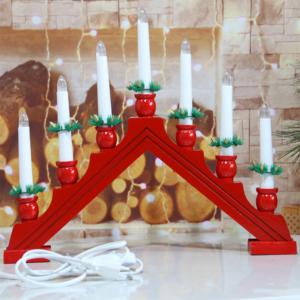 Hot Sales Item 7L Warm White LED Wooden Bridge <b>Light</b> for Christmas Holiday Party Decoration - Product Image 1