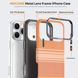 เคสโทรศัพท์แม่เหล็กหนังสีรุ้งสำหรับ iPhone 17 PRO MAX เคสป้องกันเนื้อคาร์บอนไฟเบอร์กันกระแทก - Product Image 2