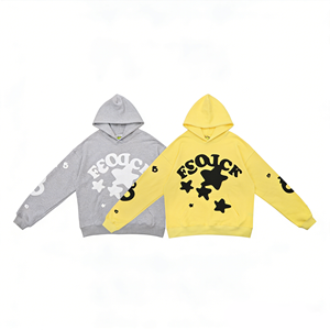 High quality 100% Cotton Fleece Fabric Spider Shirt <b>Long</b> Sleeved Crochet Hooded Men's Suit Winter Style Puff PrintSpider <b>Hoodie</b> - Product Image 4