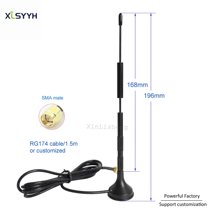 High Performance防水433Mhz 920Mhz 2.4G 5Gネジ取付8dBi Lora 868Mhz Antenna