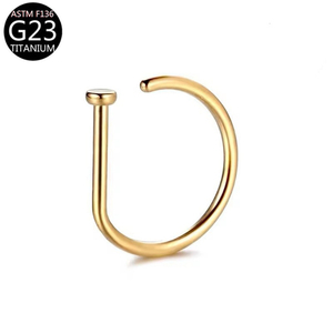 <span class=keywords><strong>Titanio</strong></span> G23/F136 D-type Nariz Stud <span class=keywords><strong>Piercing</strong></span> Nariz Anillo Joyería Vacío Plateado Nariz <span class=keywords><strong>Piercing</strong></span> Artículo Cartílago Nasal Anillo - Product Image 4