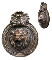 Sculpture murale fontaine en bronze visage de lion à vendre