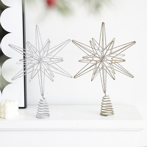 Glowing wrought sắt TOP Vụ Nổ heptawn sao led Đèn cây kỳ nghỉ trang trí sản phẩm Giáng sinh - Product Image 4