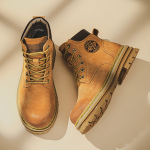 Stivali Alti <span class=keywords><strong>da</strong></span> <span class=keywords><strong>Uomo</strong></span> Stile Desert Boot Taglie Forti Impermeabili Comodi e Antiscivolo per Tempo Libero e Alpinismo - Product Image 2
