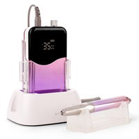 Machine à ongles sans fil hybride portable et de bureau, design unique, 35000 tr/min, sans balais, avec logo personnalisé