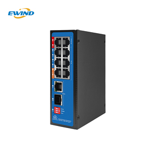 Industrial Cloud <b>PoE</b> <b>Switch</b> 8-Port W/ Multi-Voltage 12V/24V DIP Selectable + 60W <b>PoE</b>++ for Solar CCTV Towers EW-EPIS3910-8GE 26- - Product Image 1