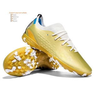 Personalizza <span class=keywords><strong>scarpe</strong></span> da calcio in oro Messi stivali di alta qualità da donna tappeto erboso <span class=keywords><strong>erba</strong></span> <span class=keywords><strong>artificiale</strong></span> calcio Design personalizzato <span class=keywords><strong>scarpe</strong></span> da calcio da uomo - Product Image 1