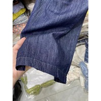 Nouveau Printemps 2026 Vente en gros Jeans femme bleu marine à jambe large, taille haute, taille élastique, coupe ballon courte, grande taille, décontracté