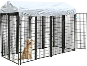 Lớn Ngoài Trời Pet Nơi Trú Ẩn Không Thấm Nước Kim Loại <span class=keywords><strong>Dog</strong></span> <span class=keywords><strong>Kennel</strong></span> Và Mèo Nhà Với Thoáng Khí Bìa Bóng Bao Vây - Product Image 6