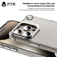 Coque de téléphone ATB Airbag coque de téléphone transparente en PC rigide coque de téléphone Airbag antichoc pour iPhone 16 15 14 Pro Max couverture arrière