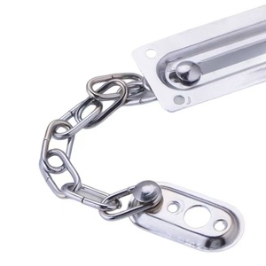 Chaîne de porte en acier inoxydable avec plaque de verrouillage pour la sécurité domestique et la protection antivol - Product Image 4