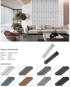 Panneau mural moderne en pierre PU, <span class=keywords><strong>prix</strong></span> d'usine, personnalisé, étanche, revêtement extérieur, <span class=keywords><strong>dalle</strong></span> épaisse, artificiel, pour chambre et salon - Product Image 4