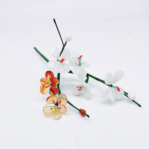 ช่อดอกไม้ดอกพลัมประดิษฐ์อาเกตธรรมชาติคุณภาพสูงพร้อมต้นโบตั๋น DIY สัมผัสจริงสําหรับงานแต่งงานที่บ้านและการตกแต่งโรงแรม - Product Image 4