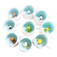 Tasses à café en céramique assorties pour couples, motif lapin 3D, design mignon et adorable, pour la rentrée scolaire, compatibles lave-vaisselle et micro-ondes