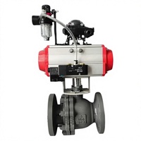 Válvulas de bola flotantes de acero inoxidable con brida neumática estándar americano Carp Journey OEM Q641F-10/16C DN50-DN100 de alta calidad