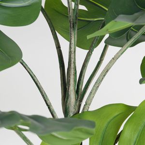 Plante artificielle <span class=keywords><strong>en</strong></span> pot Monstera Deliciosa <span class=keywords><strong>en</strong></span> plastique pour la décoration de la maison, du bureau et du jardin, décoration intérieure, plantes artificielles, plantes factices - Product Image 3