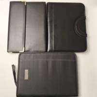 Vente en gros personnalisé PU Hardcover portefeuille de luxe organisateur d'affaires avec poignée ronde calculatrice Memopad