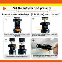 Kit de valve de dégonflage rapide de pneu d'arrêt automatique 4x4 d'accessoires tout-terrain 4 pièces