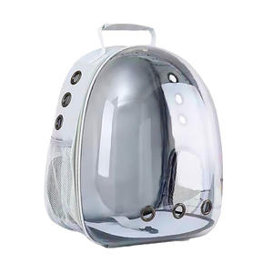 Sac de transport panoramique transparent pour chat et chien, en lin, antidérapant, amovible, lavable, léger, respirant, avec bandoulière, fournitures pour animaux de compagnie - Product Image 1