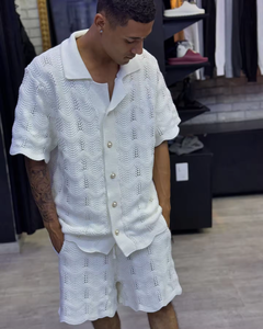 <span class=keywords><strong>Camicia</strong></span> Estiva in Cotone Personalizzata con Logo, <span class=keywords><strong>Manica</strong></span> <span class=keywords><strong>Corta</strong></span>, Bottoni, <span class=keywords><strong>Taglie</strong></span> Grandi per <span class=keywords><strong>Uomo</strong></span>, Maglia Morbida Lavorata a Maglia - Product Image 3