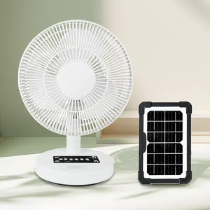New Design Small Outdoor Indoor 12 Inch Rechargeable Portable Camping Solar Table Fan