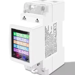 AT2PW 100A Tuya WIFI Din Rail Compteur d'énergie Commutateur intelligent Télécommande AC 220V 110V Numérique Volt Amp Kwh Facteur de fréquence