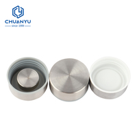 Couvercle en acier inoxydable personnalisable, durable et antirouille, bouchon en acier inoxydable pour bouteille de sport en verre, remplacement de couvercle, anti-fuite