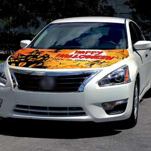 Funda para Capó de Coche Personalizada de 5x4 pies con Diseño de Banderas, Ideal para Festivales, Deportes y Juegos, Compatible con la Mayoría de los Coches y SUVs, el Mejor Regalo para Halloween - Product Image 2