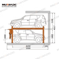 Système de stationnement de voiture hydraulique à 4 poteaux de 3.6 tonnes Garage 3600kg Ascenseur de stationnement de voiture à quatre poteaux