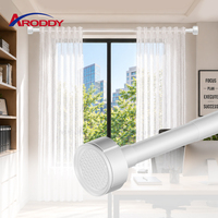 ARODDY OEM ODM Barre de tension intérieure en acier au carbone de 25 mm, 62,99-98,43 pouces, sans perçage, anti-rouille, pour rideau de douche de salle de bain